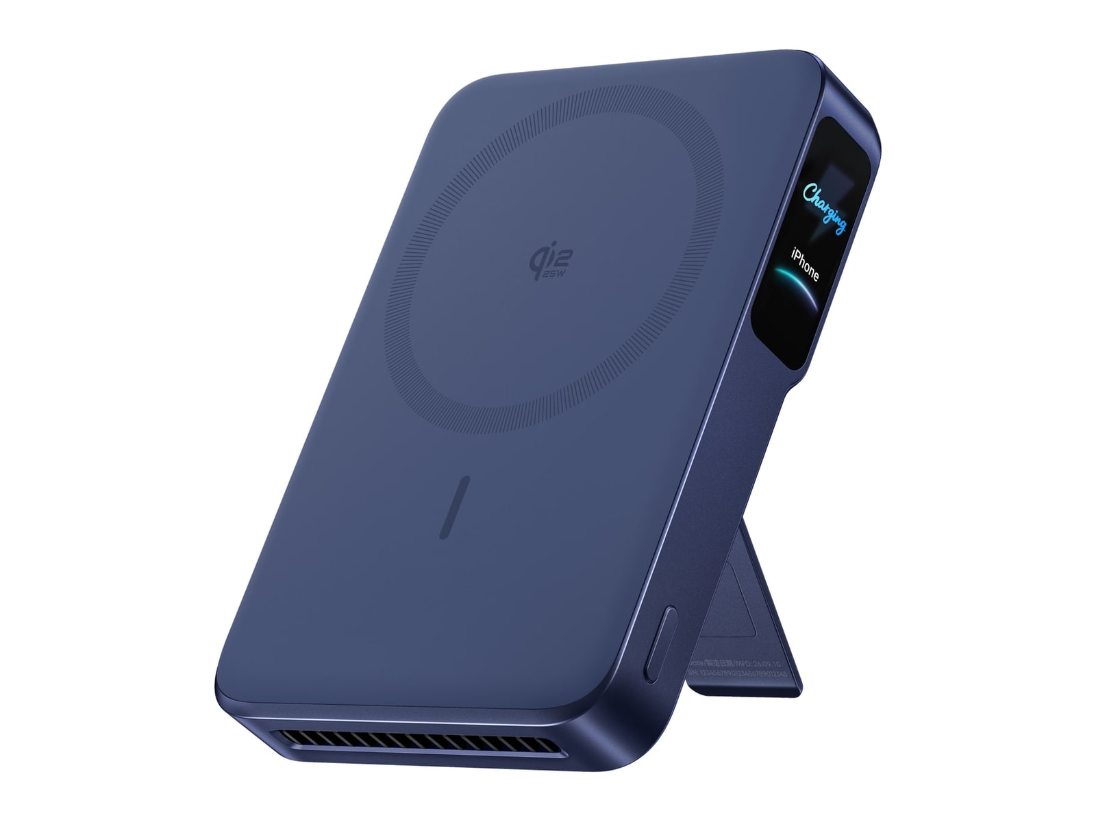 Anker - MagGo 2 Pro Magnetic Power Bank (10K, Qi2 25W, Active Cooling) Polar Night Blue Power Banks