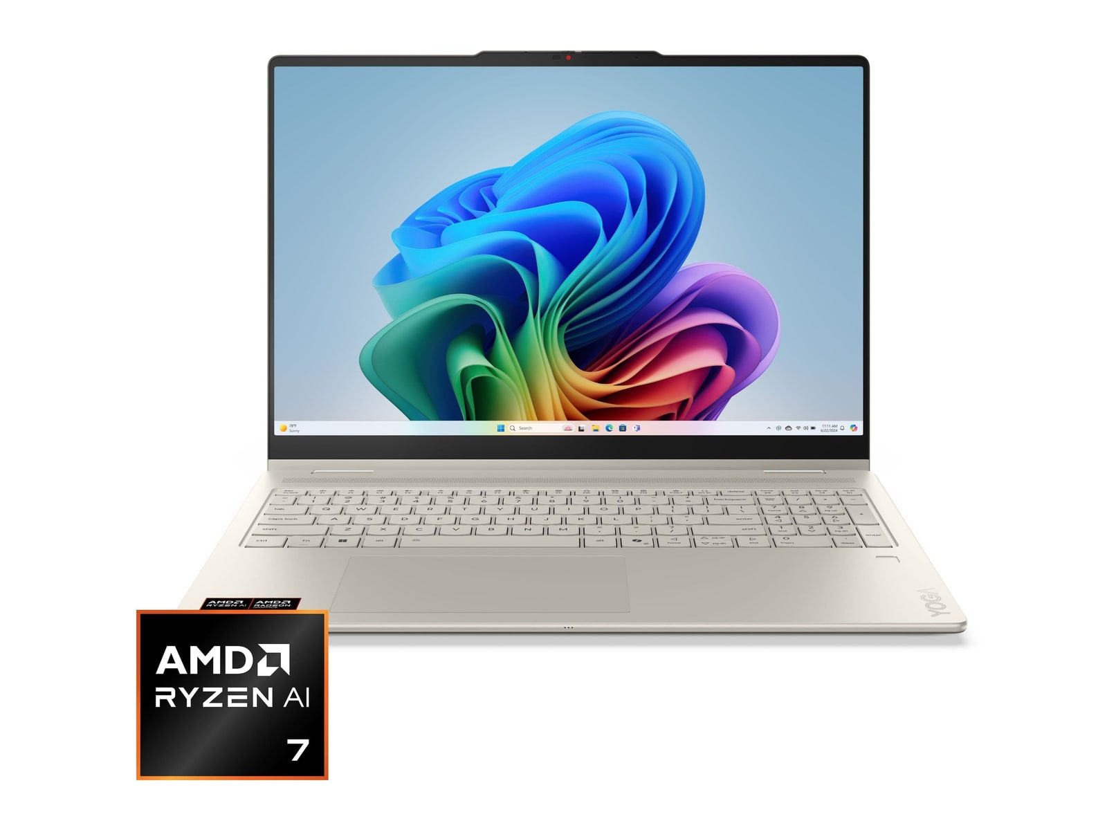 Lenovo - Yoga 7a 83TF0005US 16" - AMD Ryzen AI 7 445 chip - 16GB Memory - 1TB SSD - Seashell
