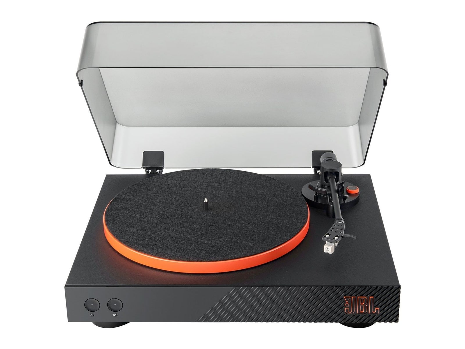 JBL - Spinner BT Bluetooth Turntables & CD Players - Black/Orange