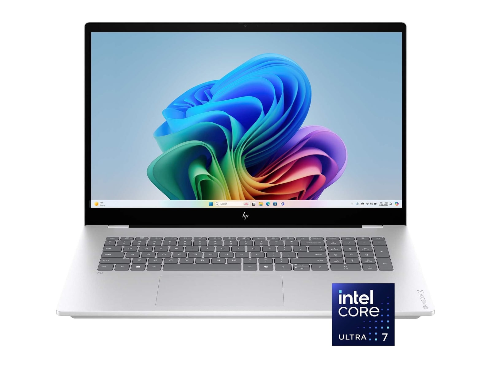 HP - OmniBook X 17.3" - Intel Core Ultra 7 chip - 16GB Memory - 512GB SSD - Glacier Silver