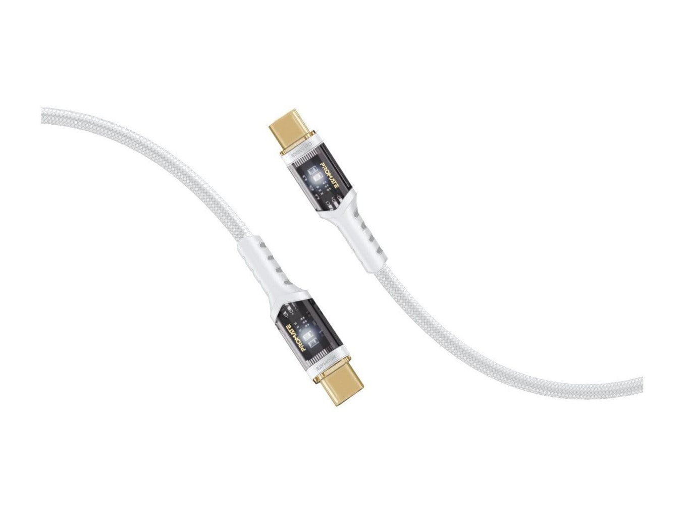 Promate - LucidLine-CC120 USB-C Cables - White