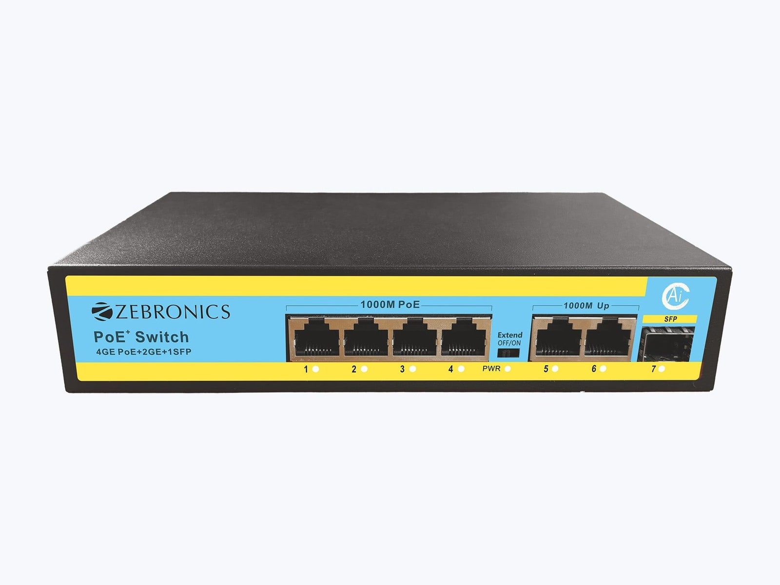 Zebronics - Zeb 4PG2UG1UF 65 - 4 Port POE Switch PoE Switches