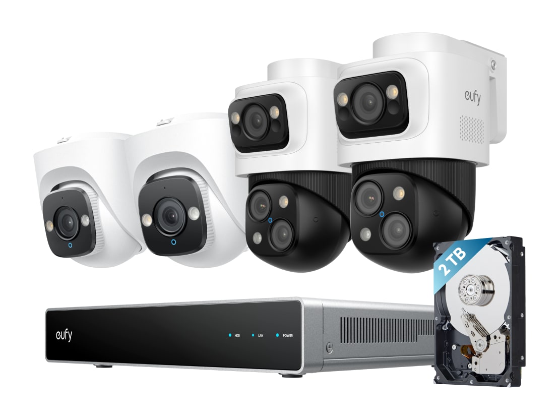Eufy - PoE NVR Security System S4 5-Camera Security Cameras