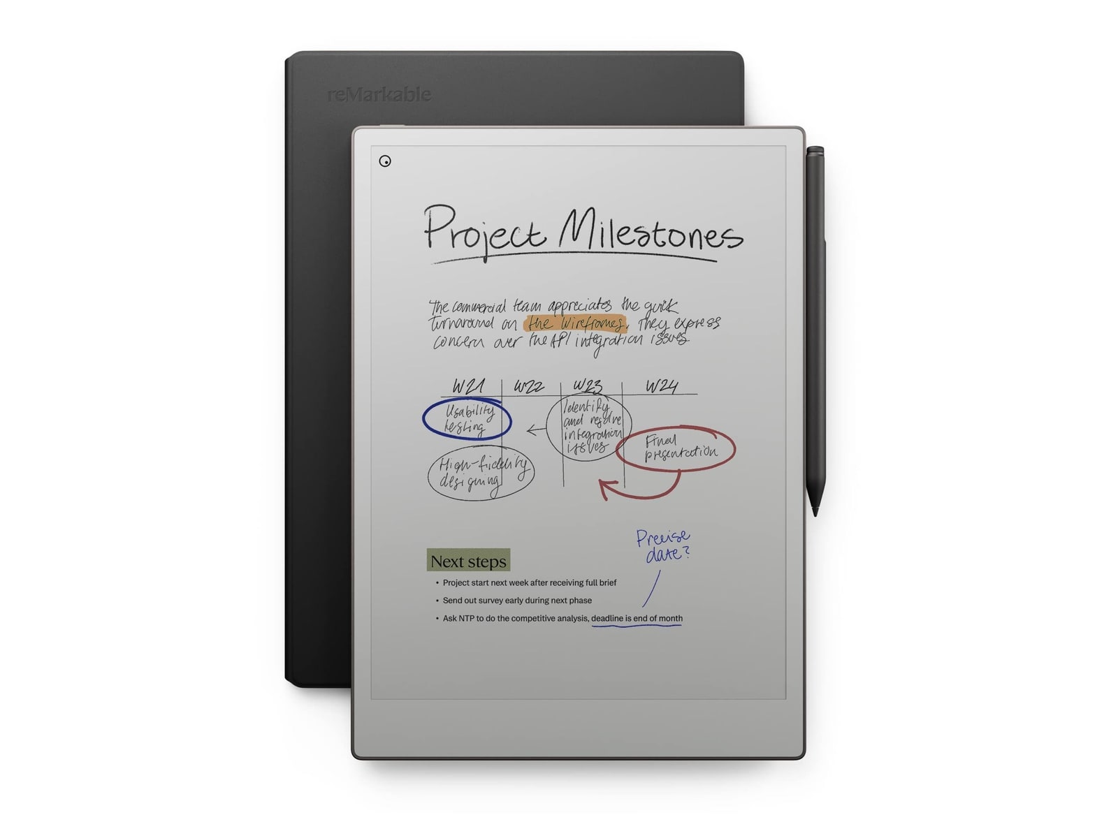 reMarkable - Paper Pro 11.8 inch with Marker Plus and Book Folio E-Ink Readers