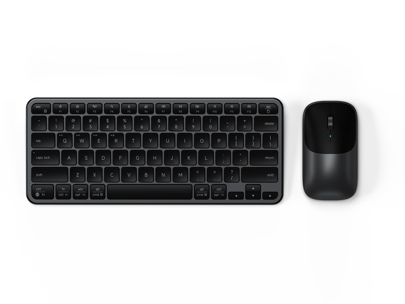 Satechi - Slim CEX1 Wireless Combo Bluetooth Wireless Keyboards - Black