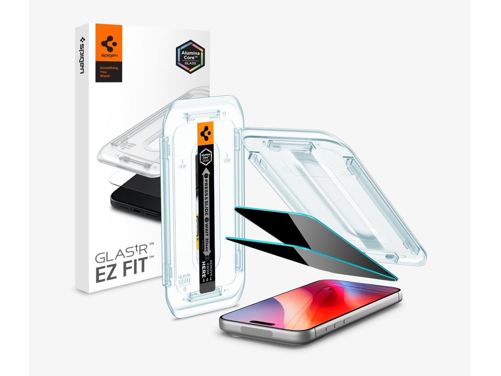 Spigen - GLAS.tR EZ Fit | Privacy - iPhone 18 Pro - Privacy