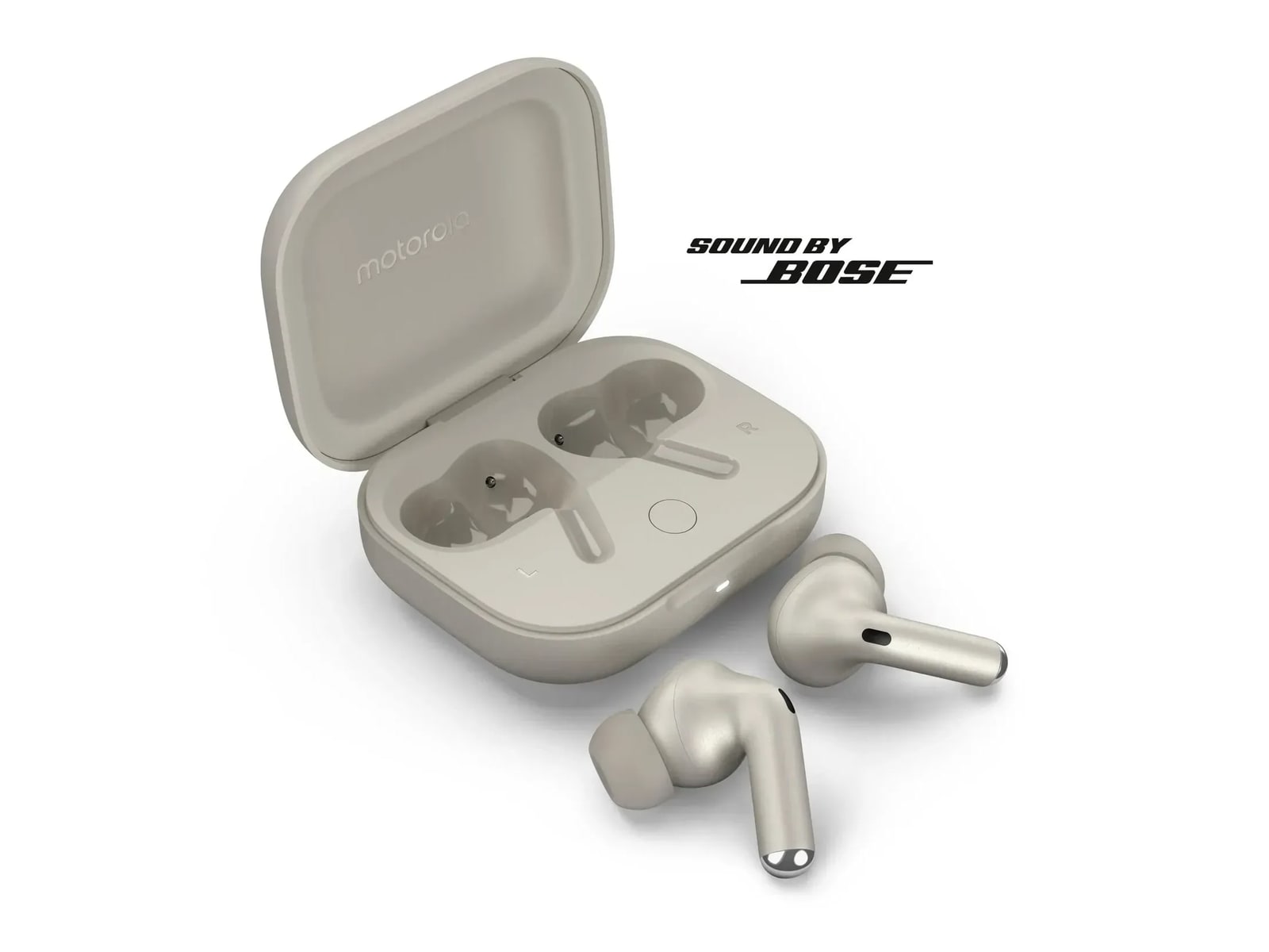 Motorola - Moto BUDS+ Powered By Bose Bluetooth True Wireless Earbuds - Beach Sand