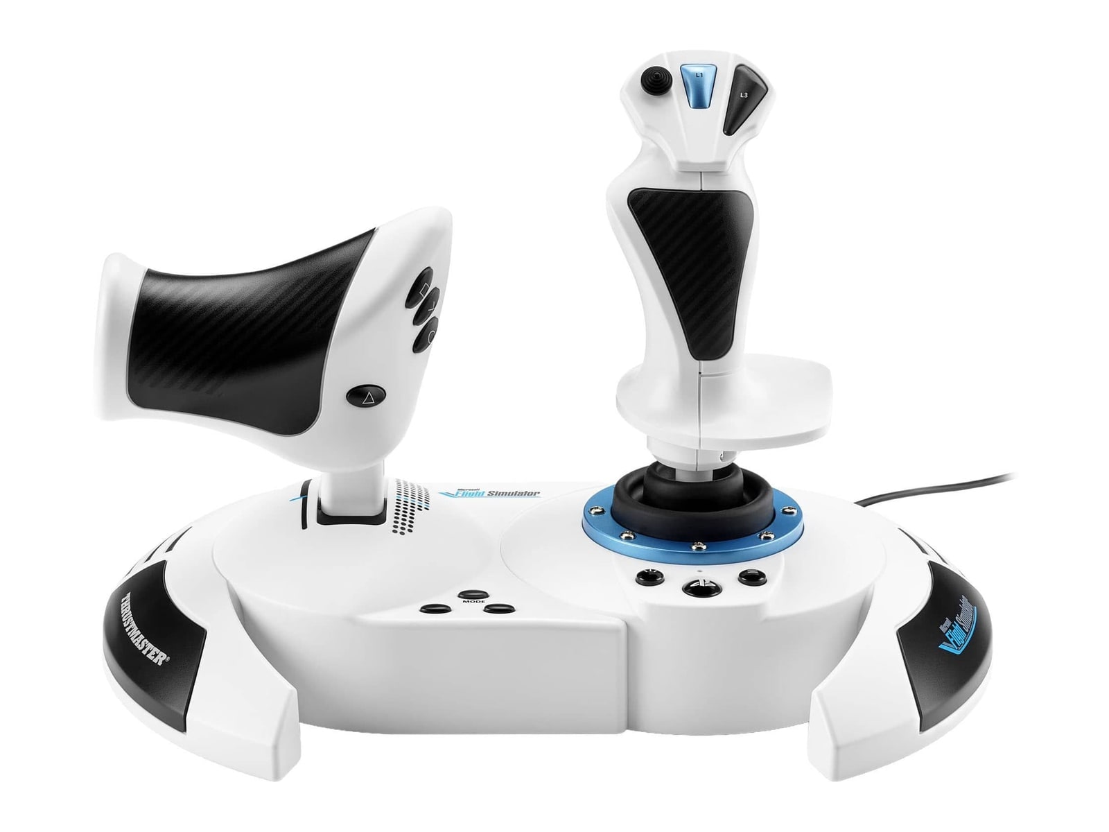Thrustmaster - T.Flight Hotas 5 Microsoft Flight Simulator Controller Joystick & Throttle PS5 PS4 Windows Official MS Flight Sim - White