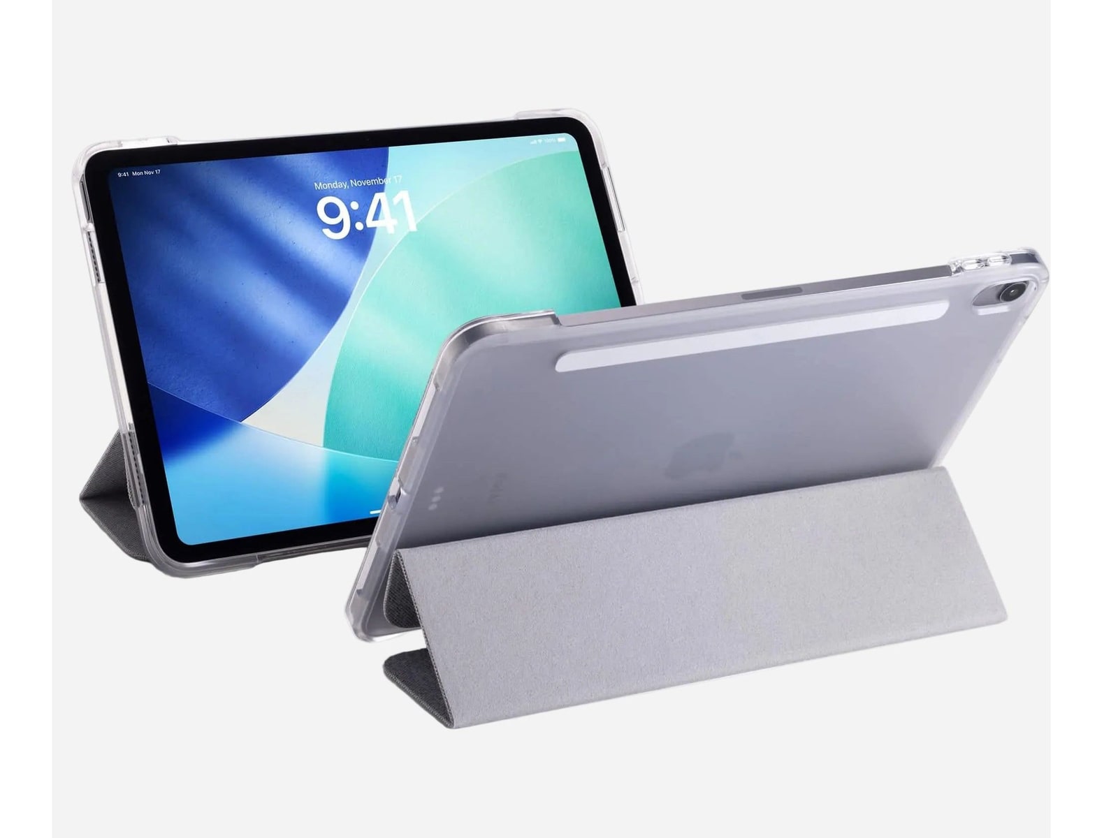 mophie - Knit Folio Tablet Case iPad Air 13" - Light Heather Gray