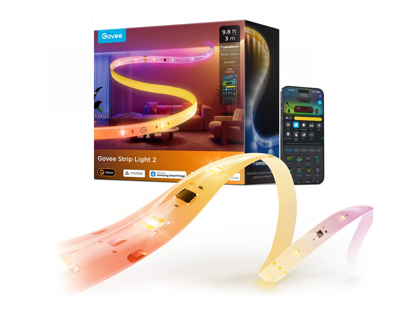 Govee - Strip Light 2 9.8ft Smart Lighting