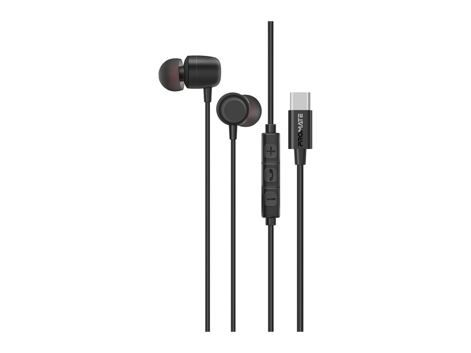Promate - Silken-ENC In-Ear Headphones - Black