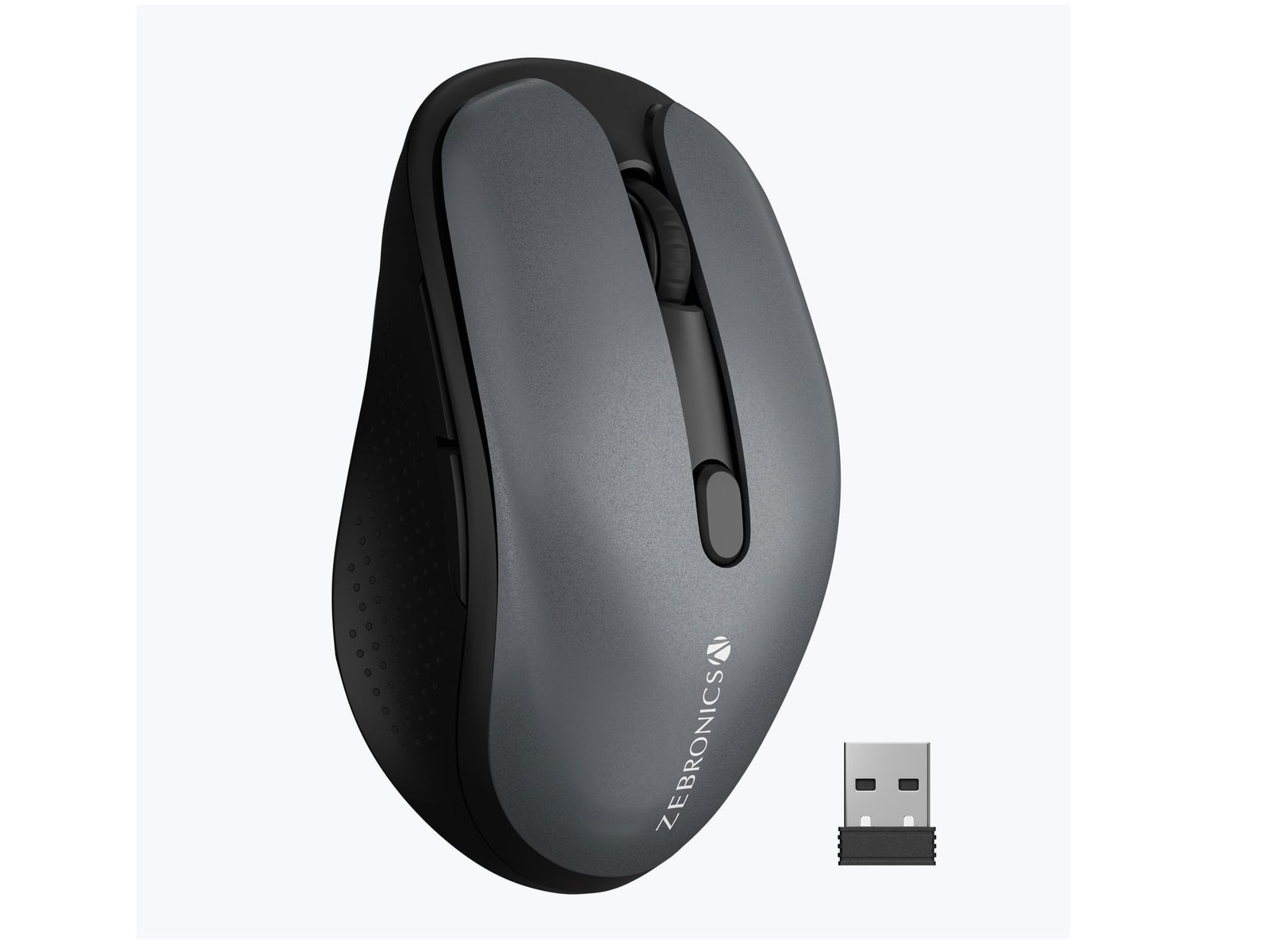 Zebronics - Zeb Charm Wireless Mice - Metallic Grey