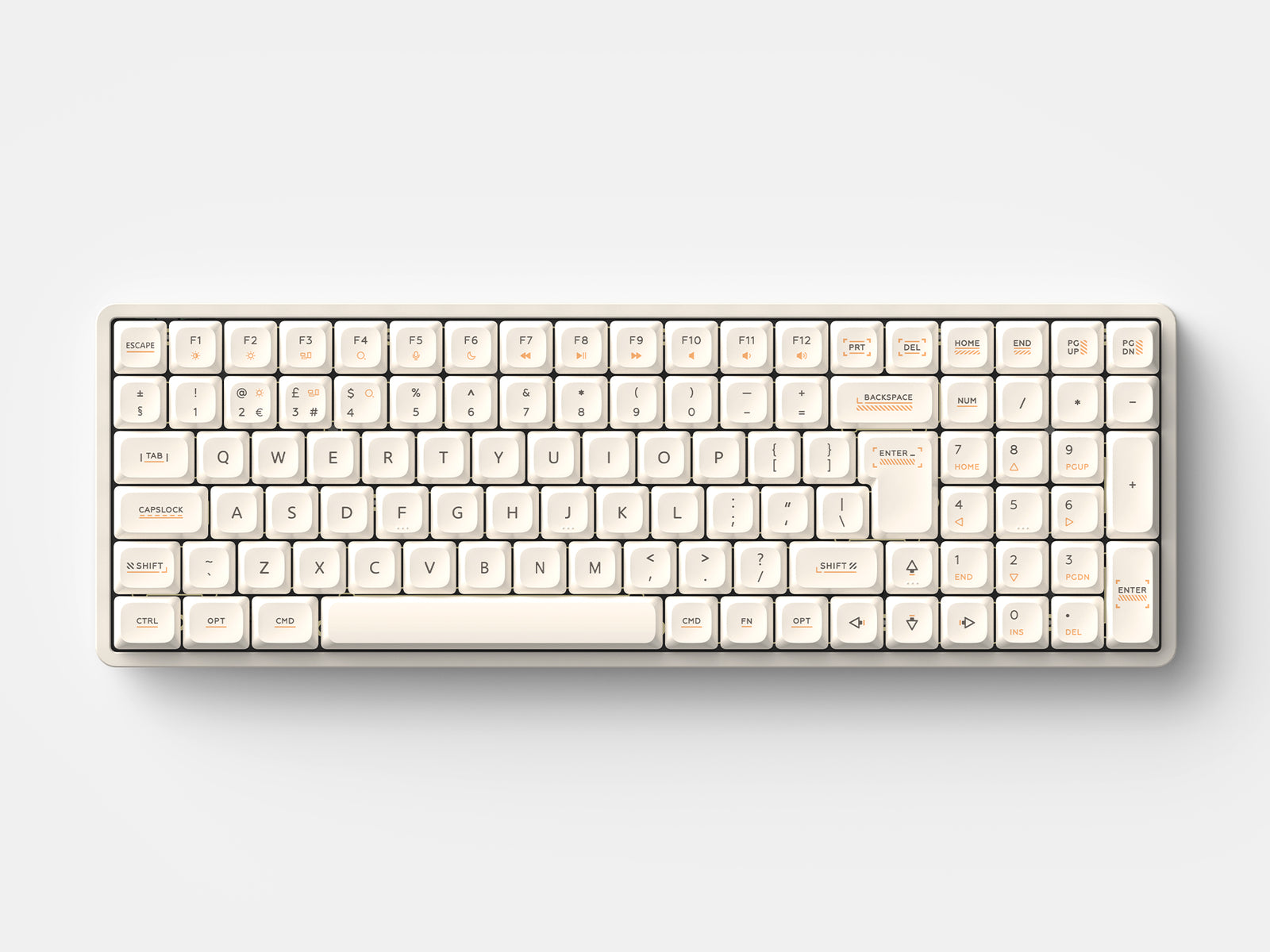IQUNIX - Magi96 ISO UK Wireless Keyboards - Ochre White