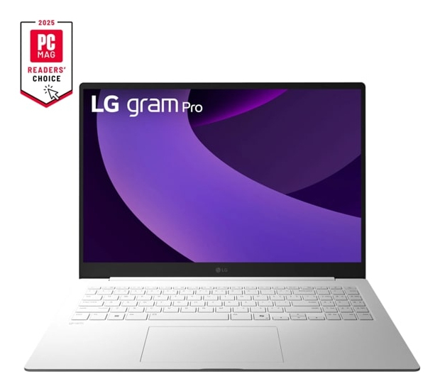LG - gram Pro 16 inch - Intel Core Ultra 7 255H chip - 16GB Memory - 1TB SSD - White