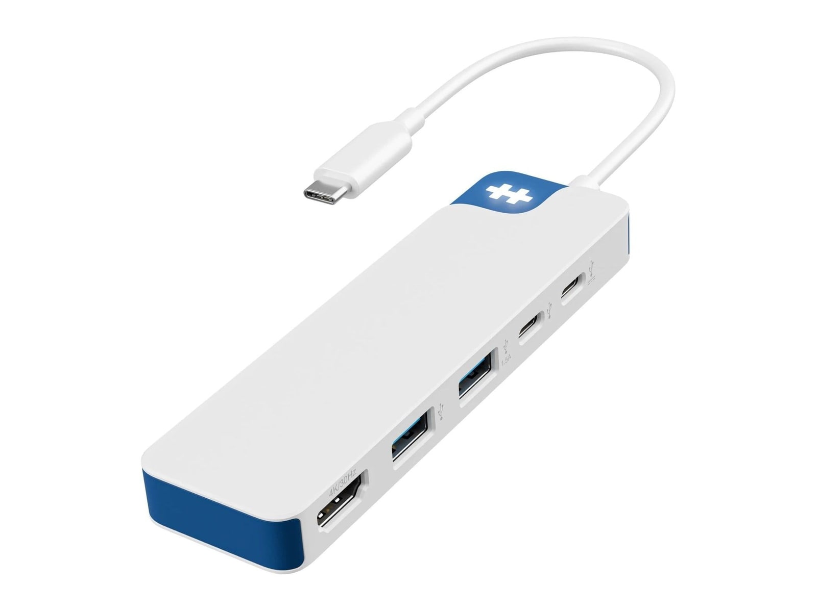 Hyper - HyperDrive Flex 5 Port USB-C Hub USB Hubs - Brilliant Blue