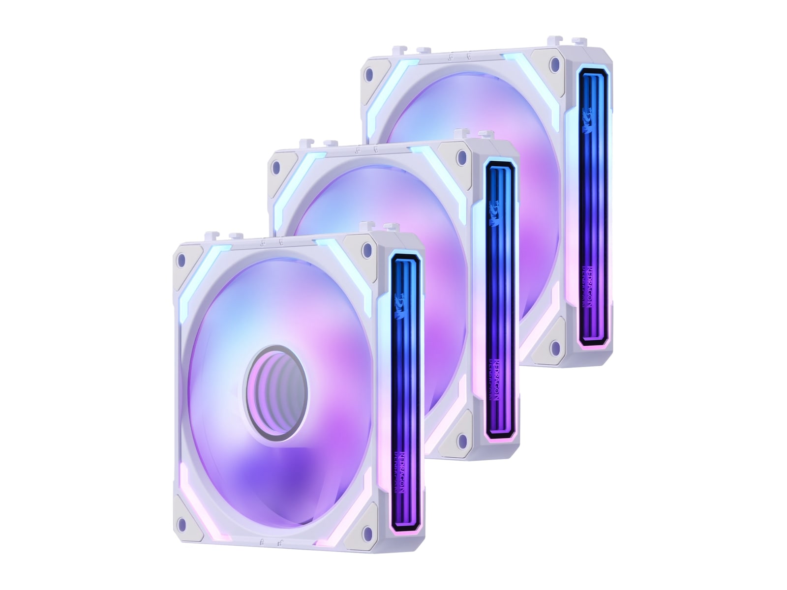 Redragon - GCF012 Reverse 120mm ARGB PC Case Fan - White