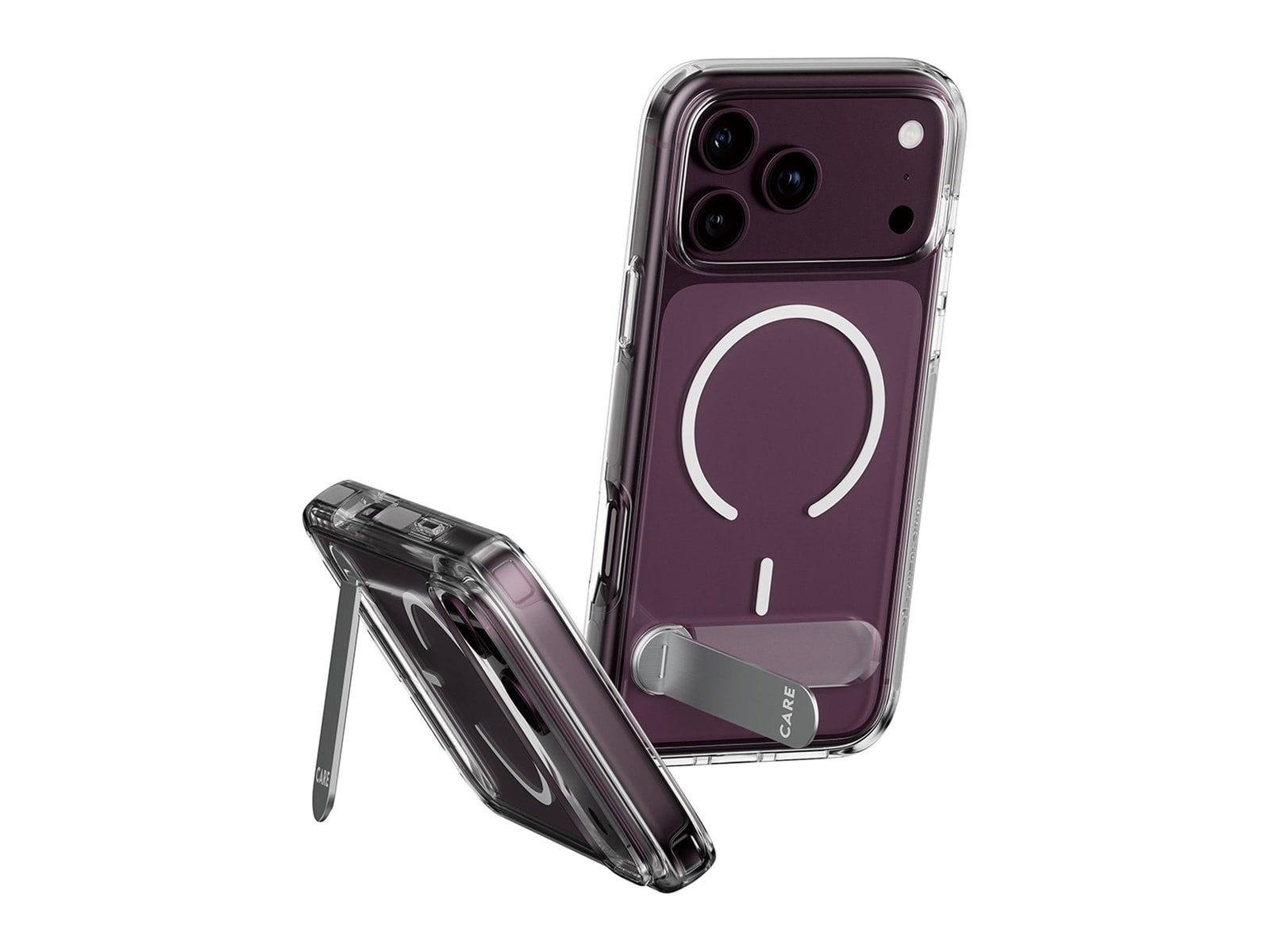 PanzerGlass - CARE Kickstand Case Transparent w. White MagSafe iPhone 18 Pro Max