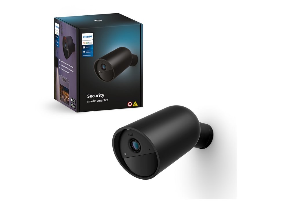 Philips Hue - Secure Battery Camera Security Cameras - Black