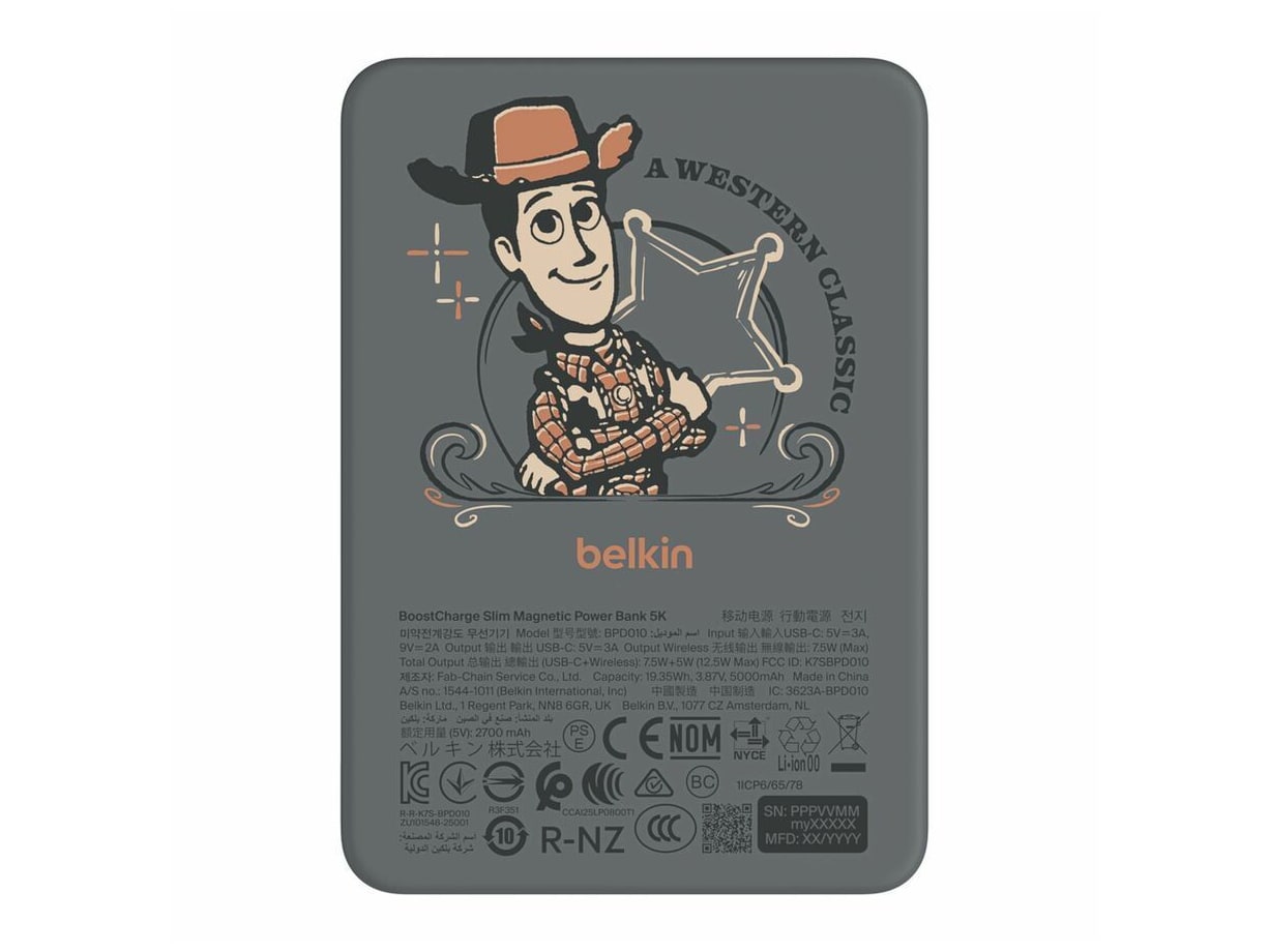 Belkin - BoostCharge Slim Magnetic Power Bank 5K Power Banks - Toy Story 5