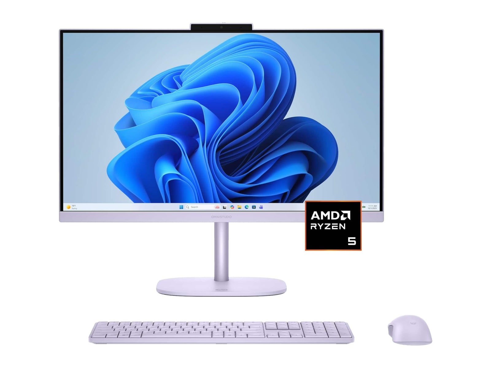 HP - OmniStudio 24-cv0044 23.8" - AMD Ryzen 5 4000 Series chip - 16GB Memory - 1TB SSD - Amethyst Haze