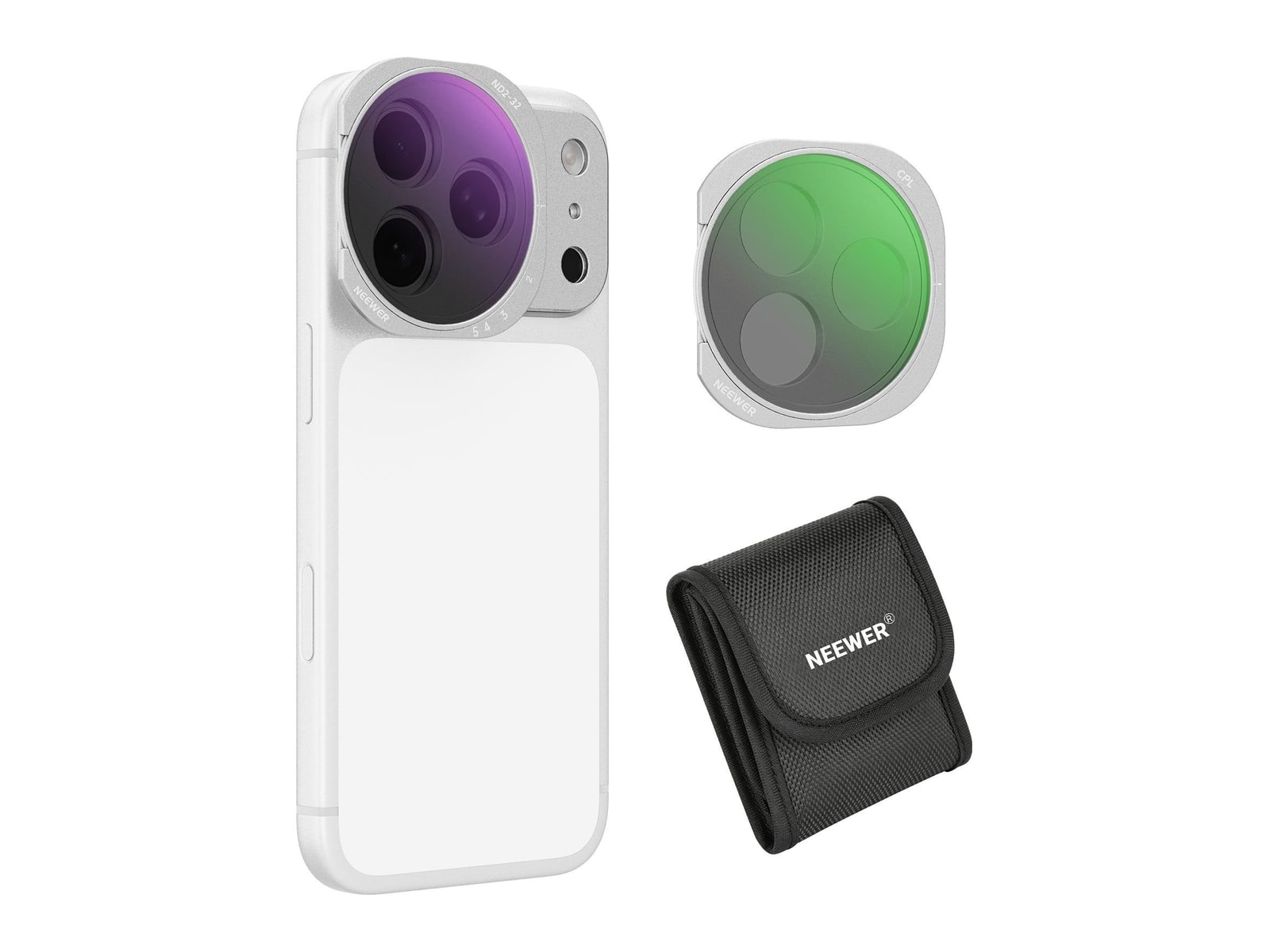 Neewer - CPL + Variable ND Filter Compatible with iPhone 17 Pro/17 Pro Max Camera Accessories
