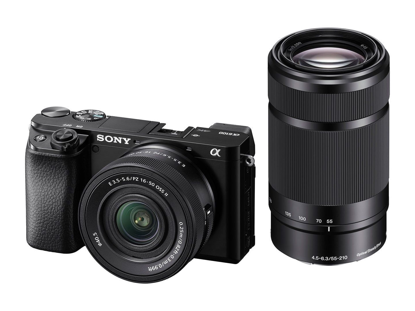 Sony - ILCE6100XB 24.2 MP Mirrorless Cameras Lens Kit - Black