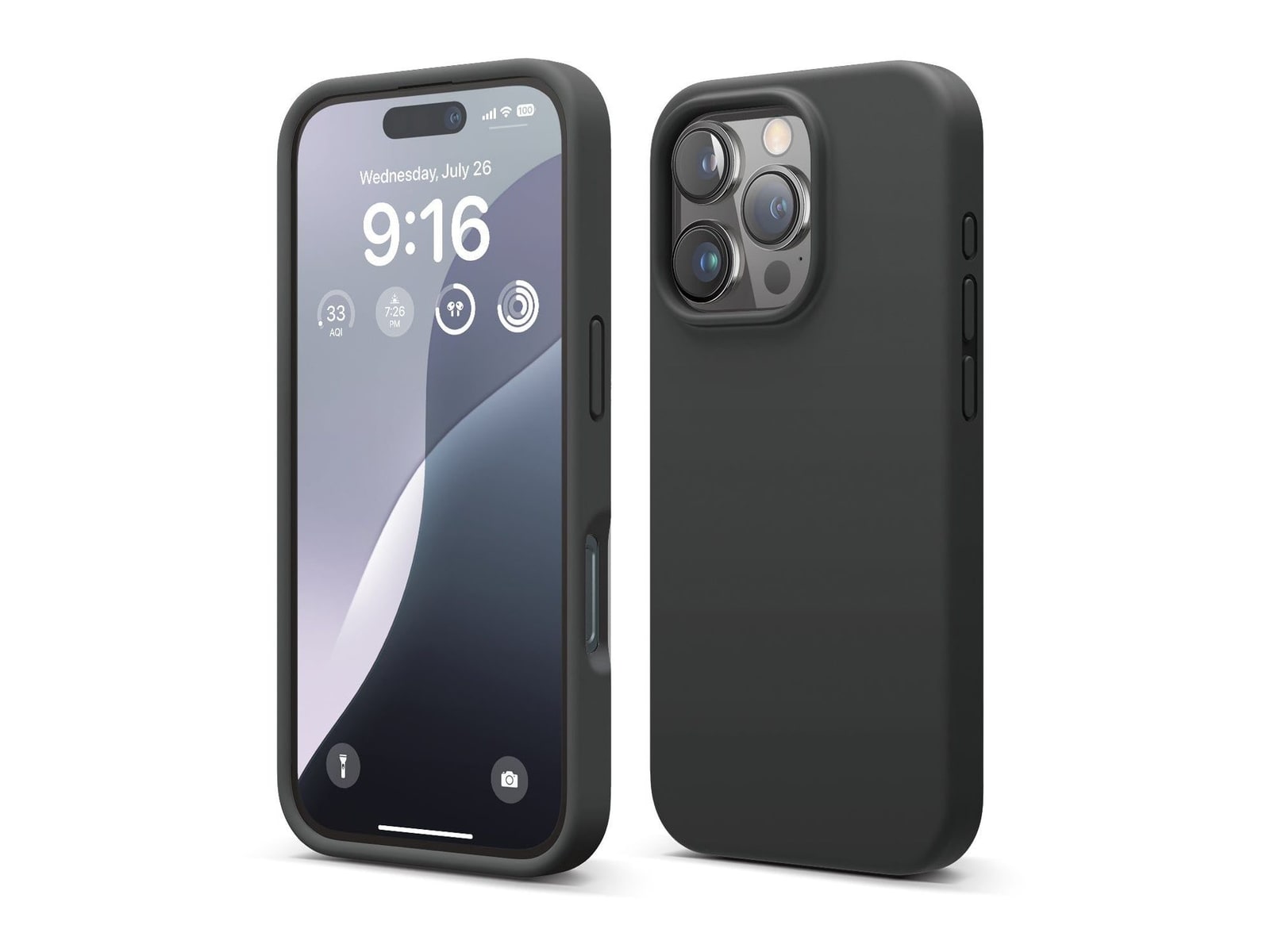 elago - Premium Silicone Case - iPhone 16 Pro - Black