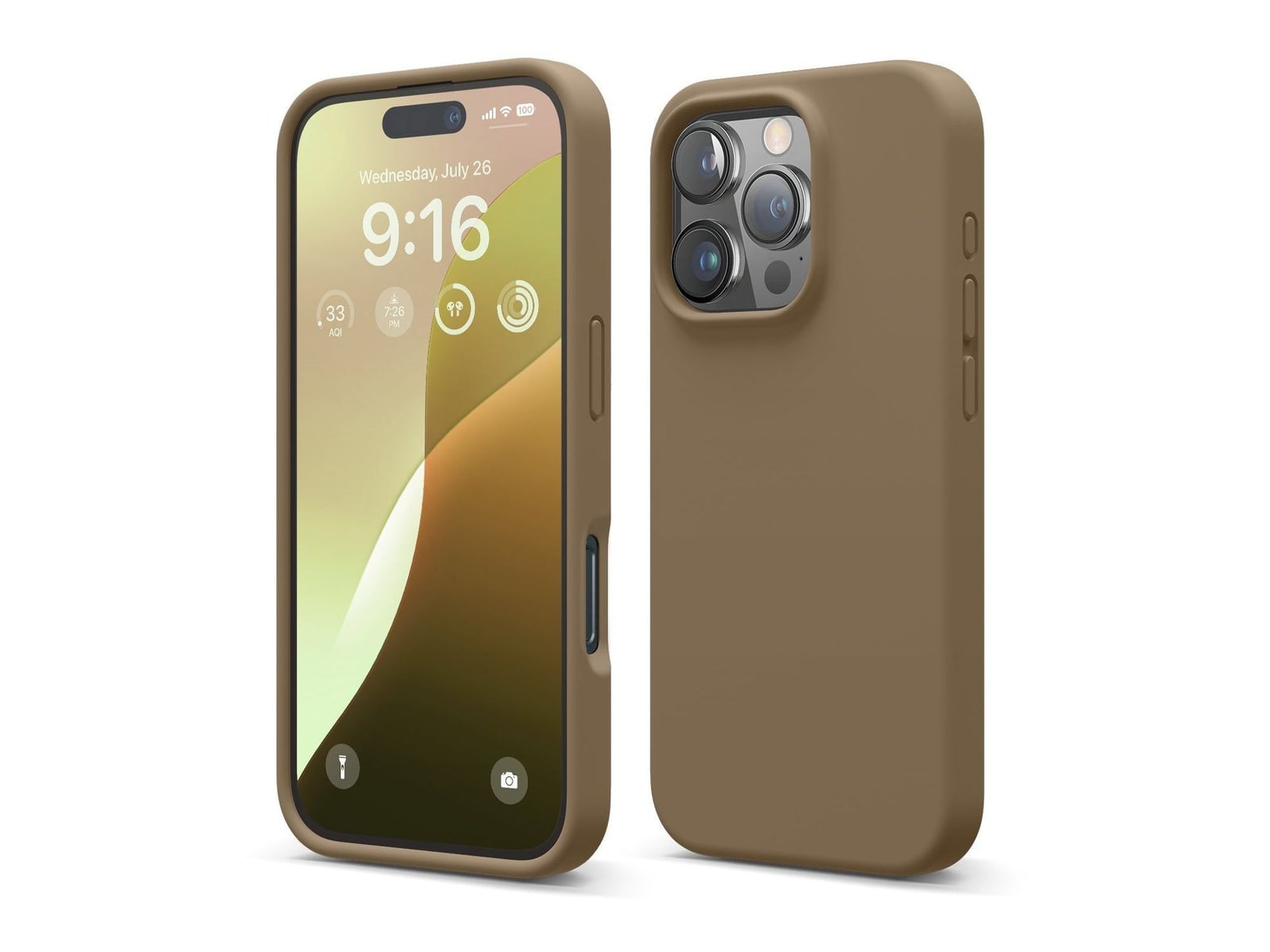 elago - Premium Silicone Case - iPhone 16 Pro - Brown