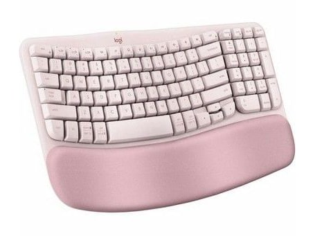 Logitech - Wave Keys Wireless Ergonomic Keyboards - Rose
