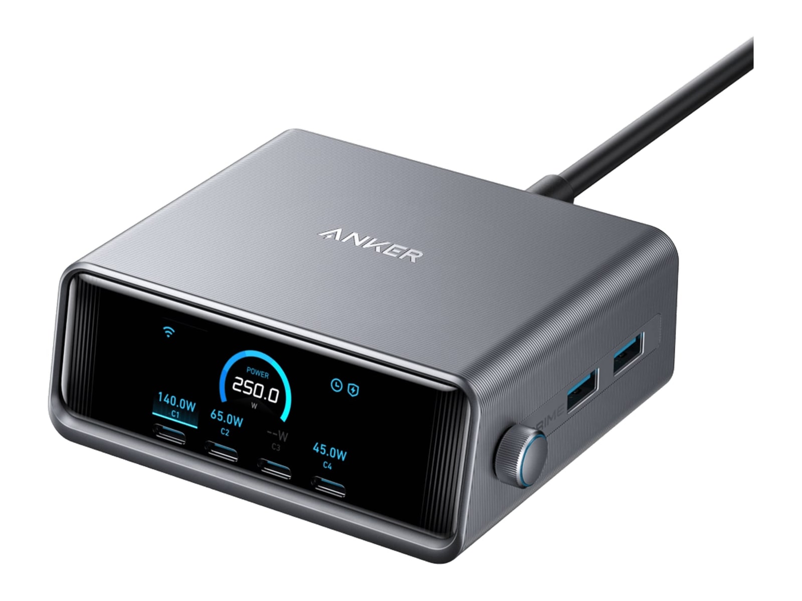 Anker - Prime Charger (250W, 6 Ports, GaNPrime) Wall Chargers