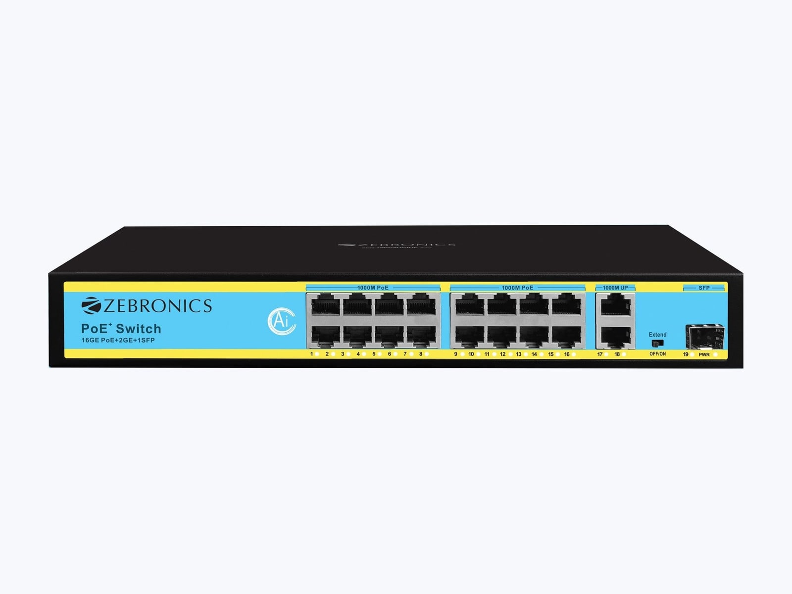 Zebronics - Zeb 16PG2UG1UF 300 - 16 Port POE Switch PoE Switches