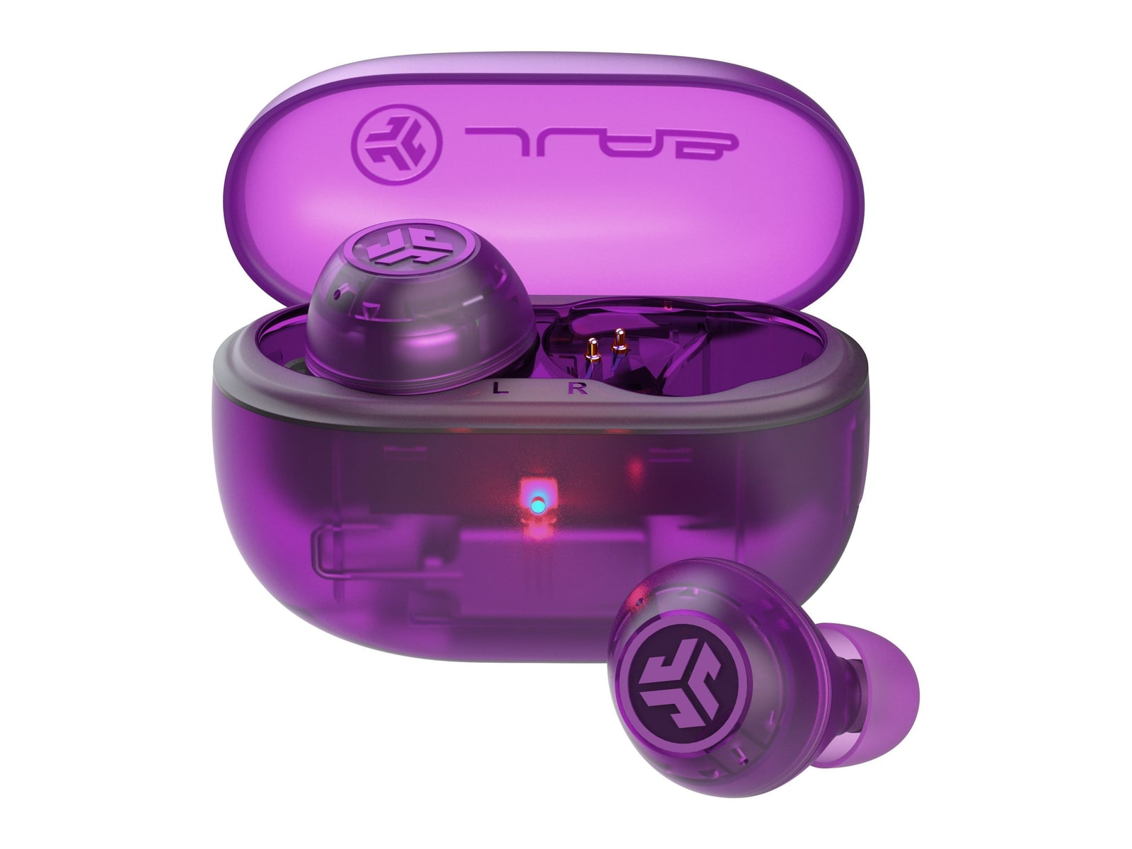 JLab - GO Pop ANC True Wireless Earbuds - Transparent Purple