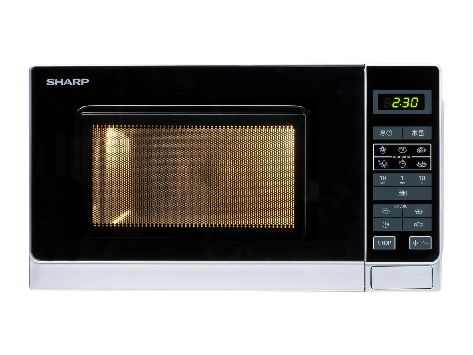 Sharp - R-242INW Silver Microwaves