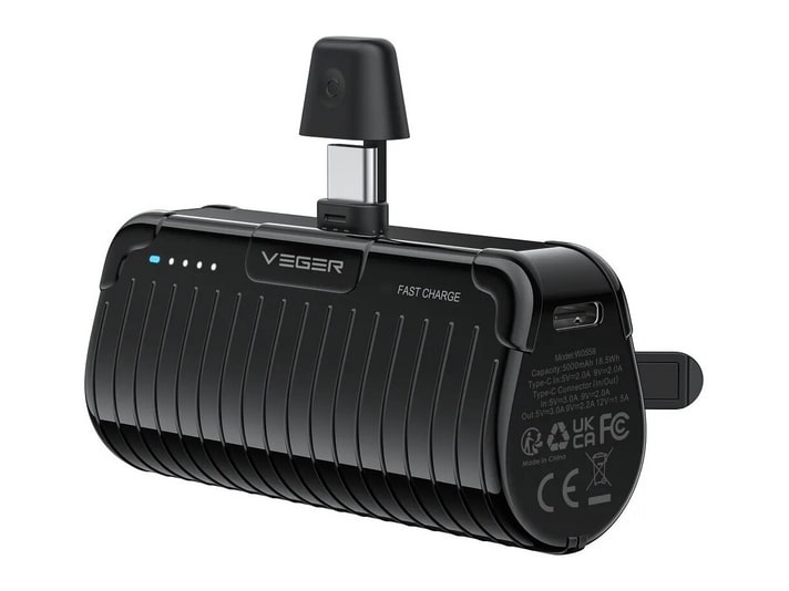 Veger - PlugON Pro-C W0558 5000 mAh 20W Black Power Banks