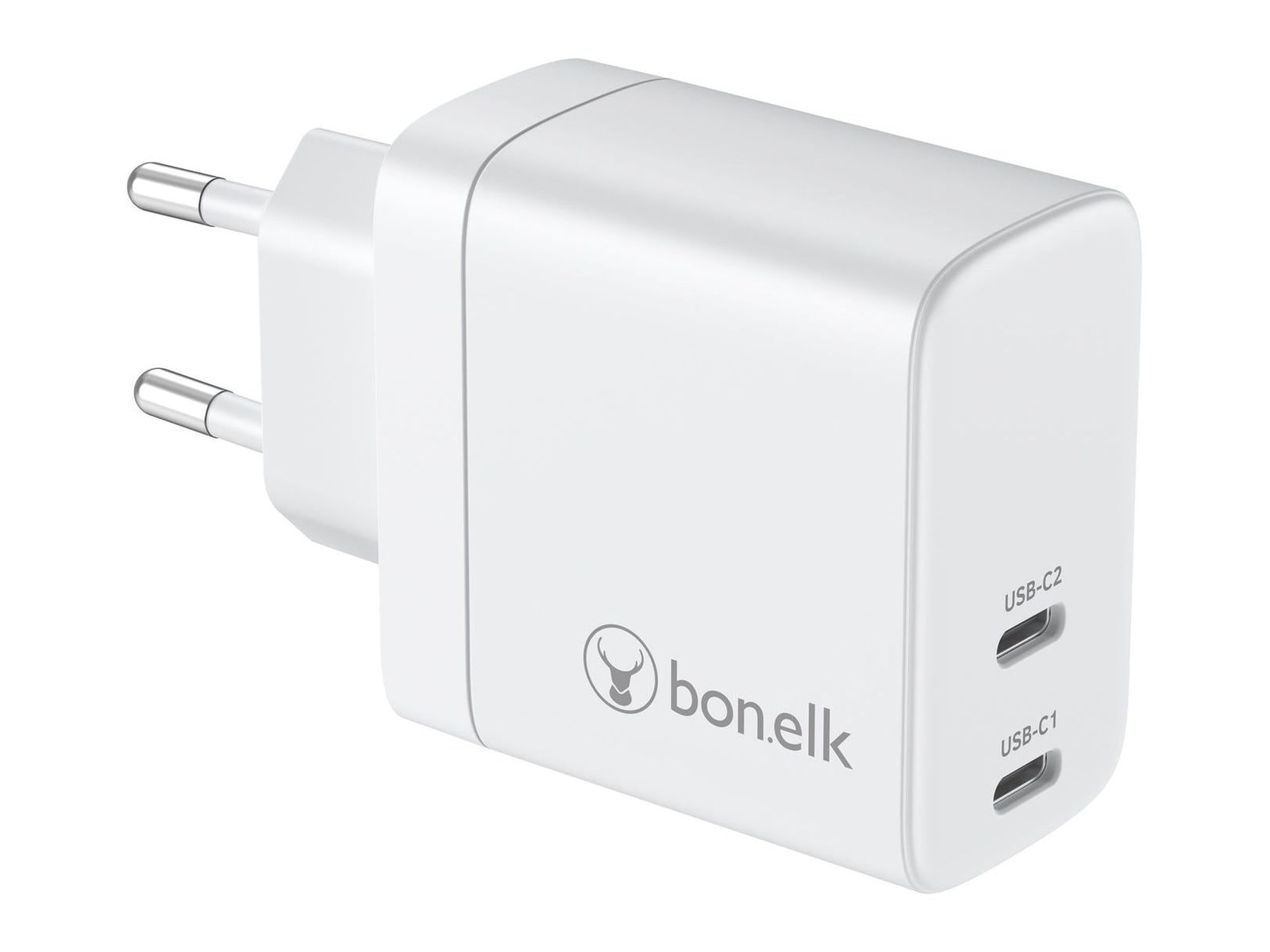 Bonelk - 65W GaN PD USB-C Charger with Cable Type-C EU Plug White Wall Chargers
