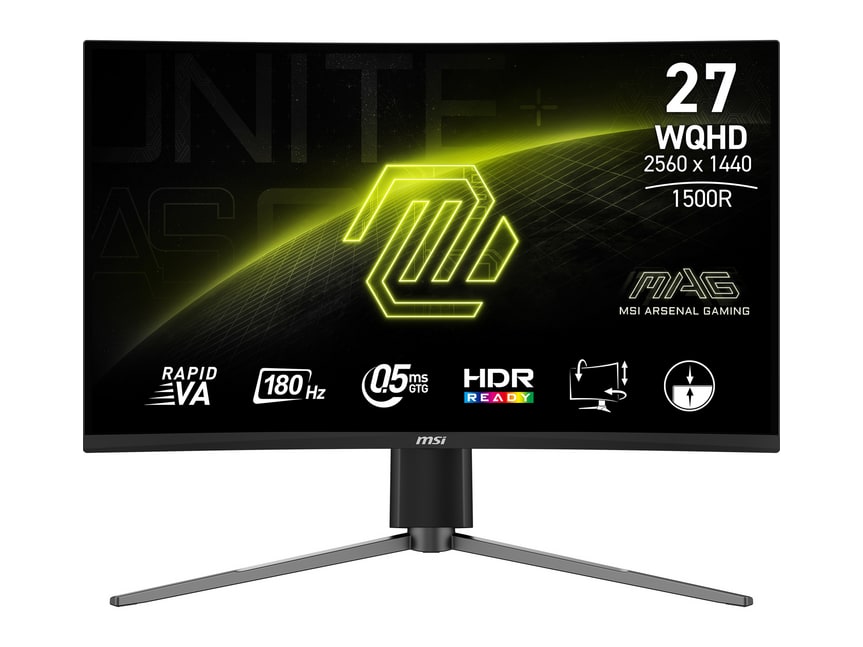 MSI - 27" MAG 27CQ6PF WQHD 180Hz Gaming Monitors