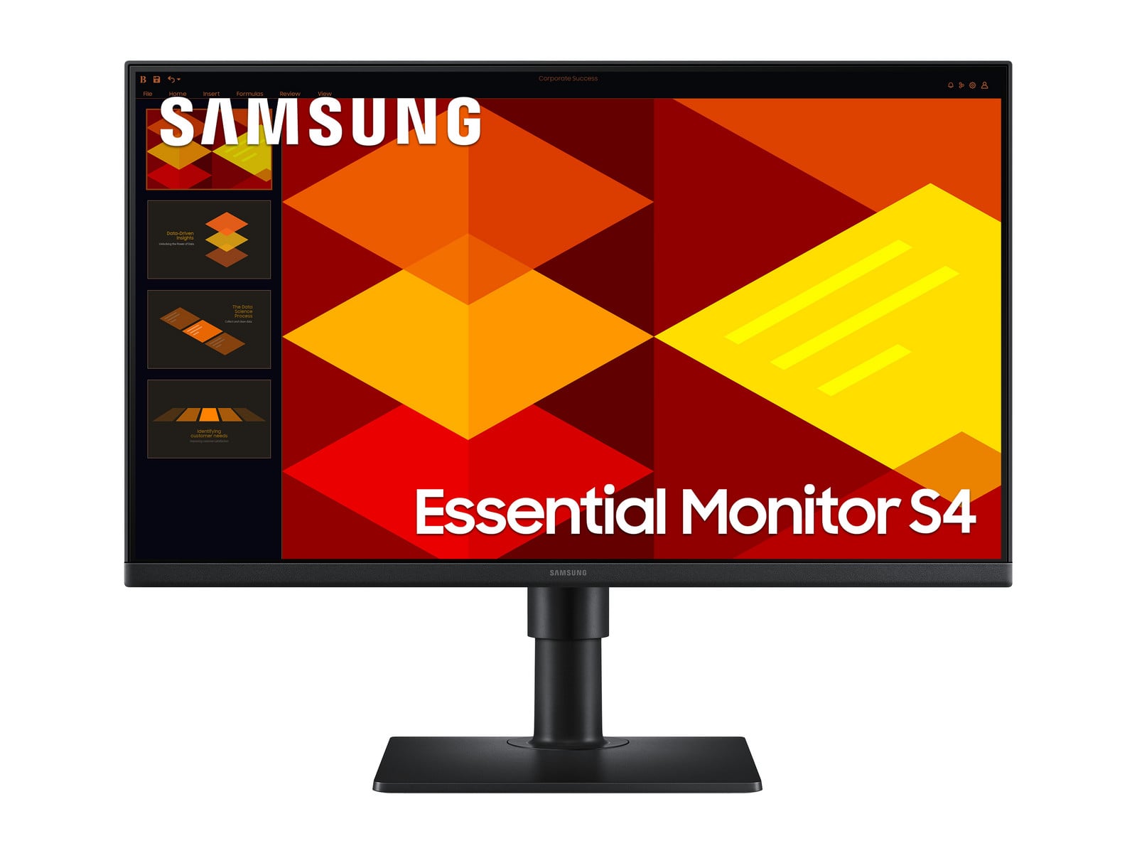 Samsung - 24" Essential Monitor S4 S24D402GS Full HD 100Hz Professional Monitors - Black