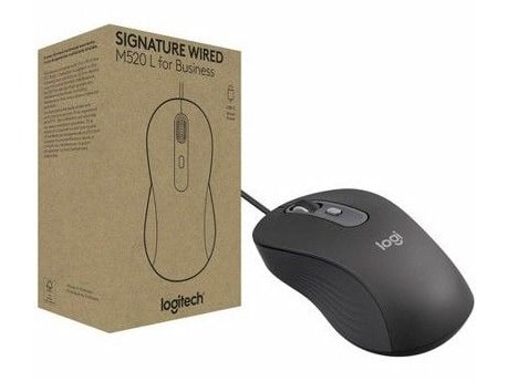 Logitech - Signature Wired M520 L Mice - Gray