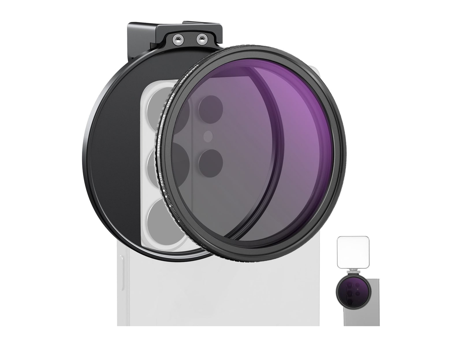 Neewer - 67mm Variable ND Filter Phone Clip Set (Compatible with S26) Camera Accessories