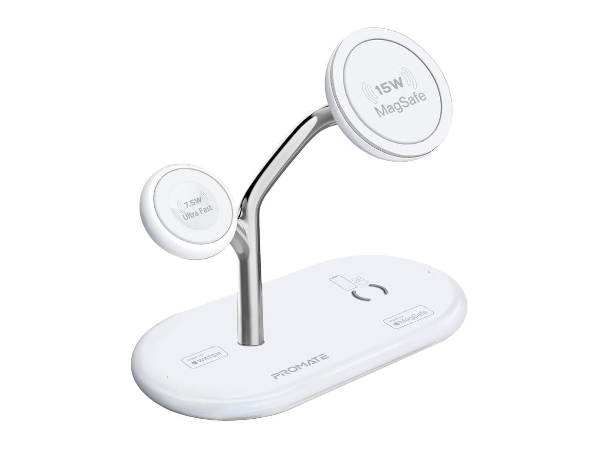 Promate - Synergy-Pro White Wireless Chargers