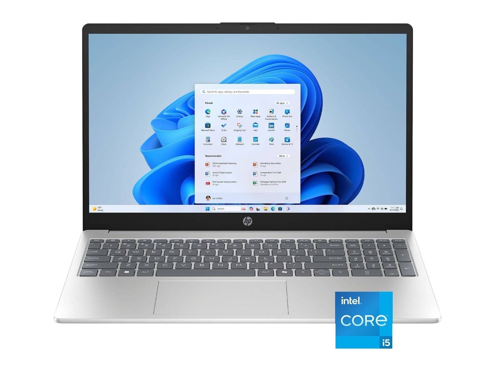 HP - 15-fd0215dx 15.6" - Intel Core i5-1334U chip - 16GB Memory - 512GB SSD - Natural Silver
