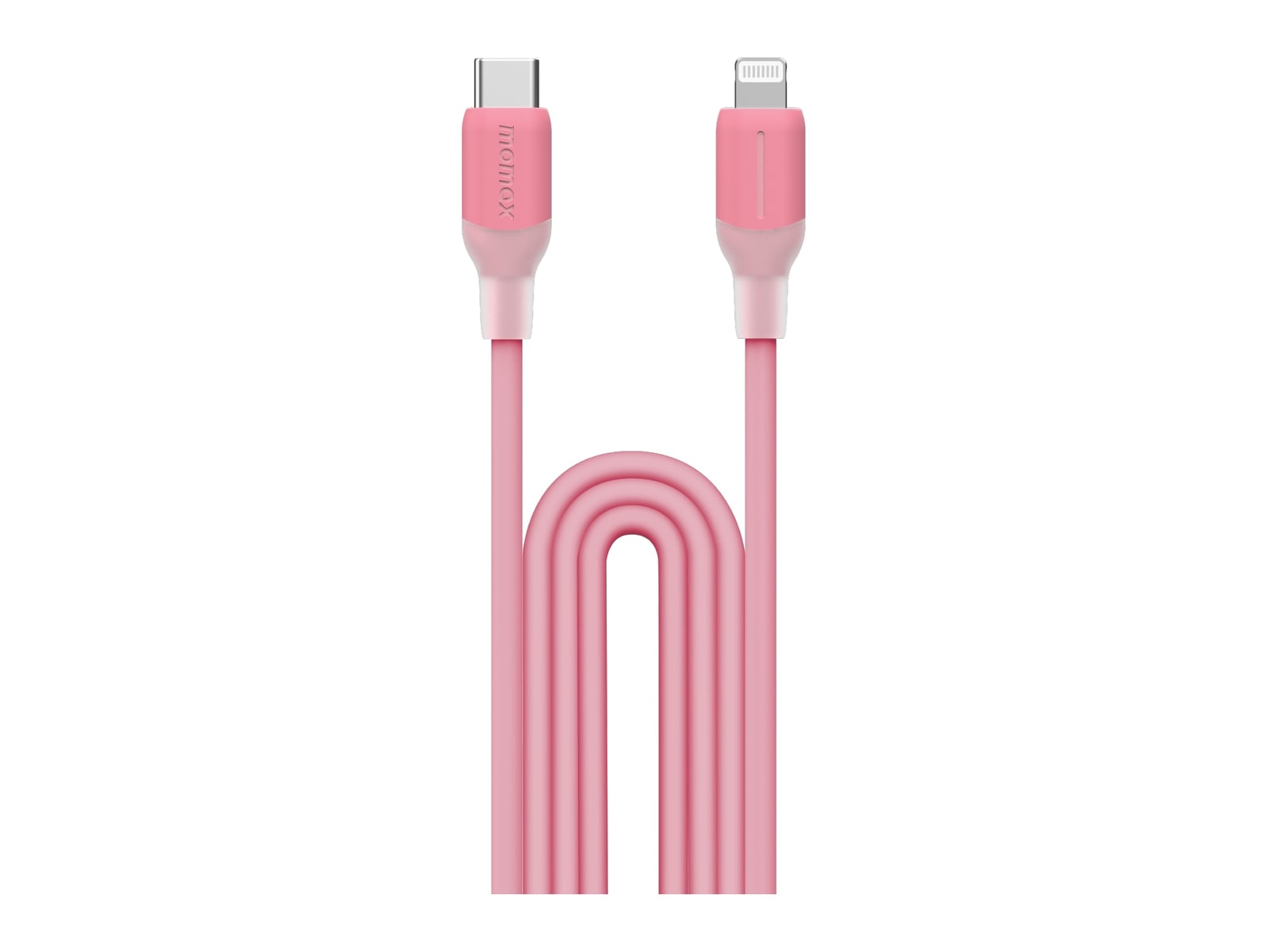 MOMAX - 1-Link Flow LC USB-C to Lightning Cable 1.2m Pink USB-C Cables