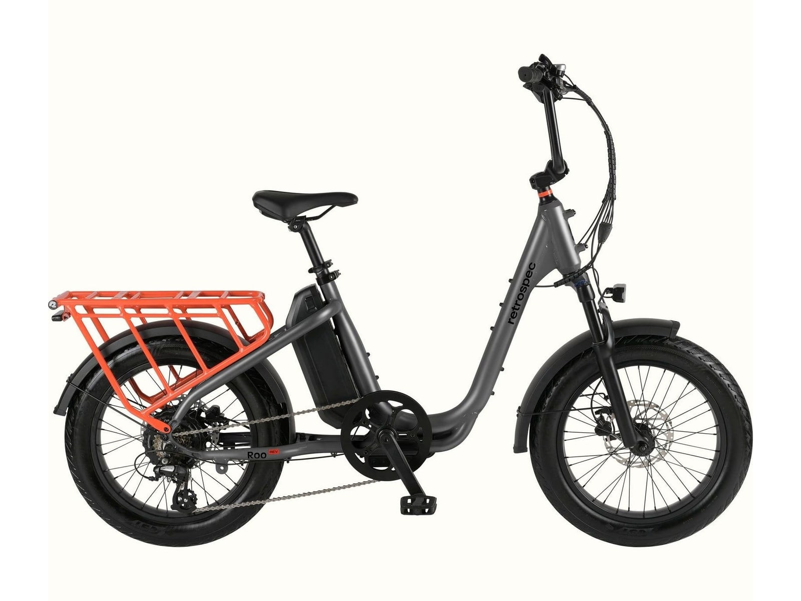 Retrospec - Roo Rev Cargo Matte Graphite Electric Bikes