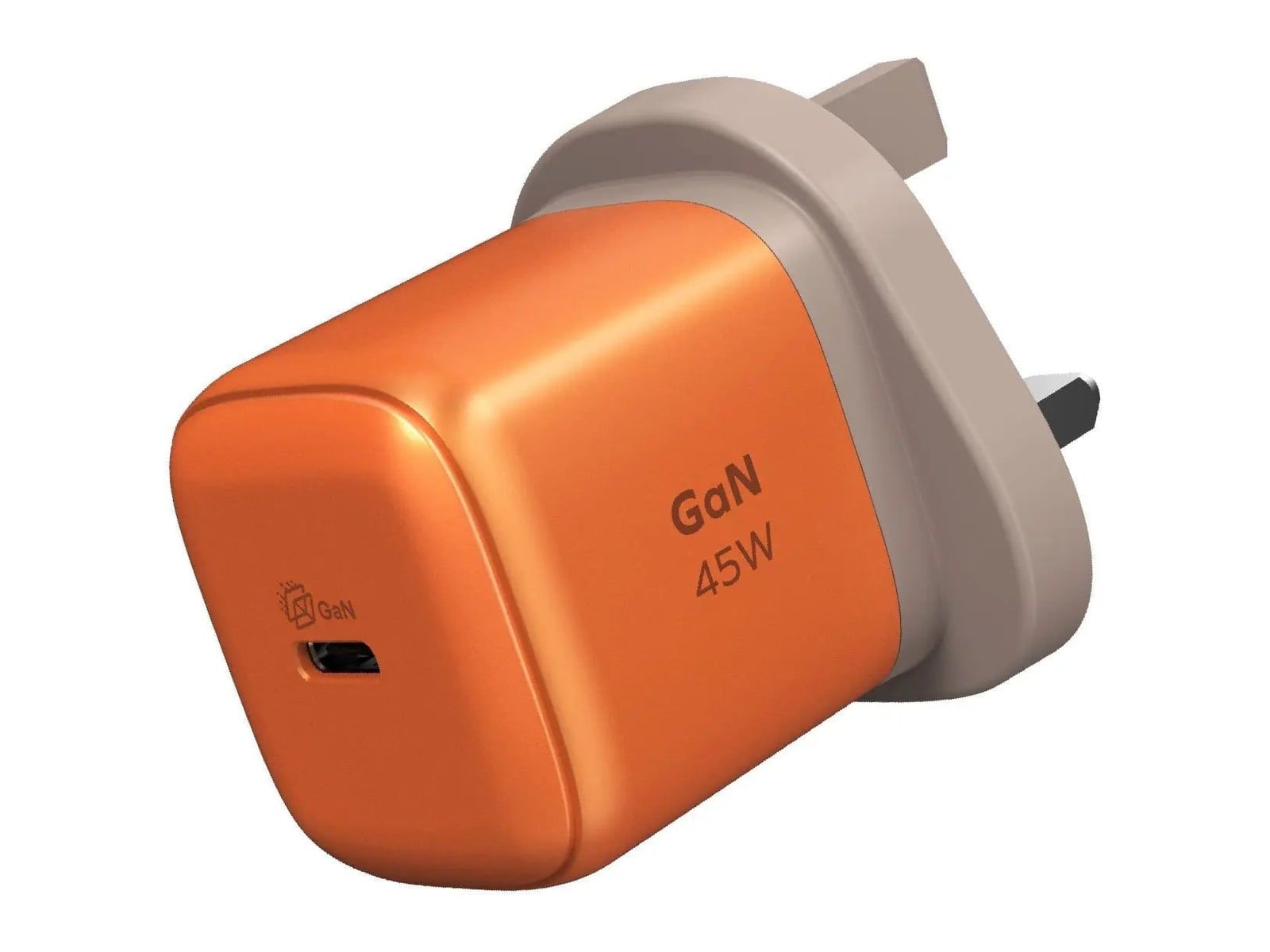 MOMAX - 1-Charge 45W GaN Charger Orange UK Plug Wall Chargers