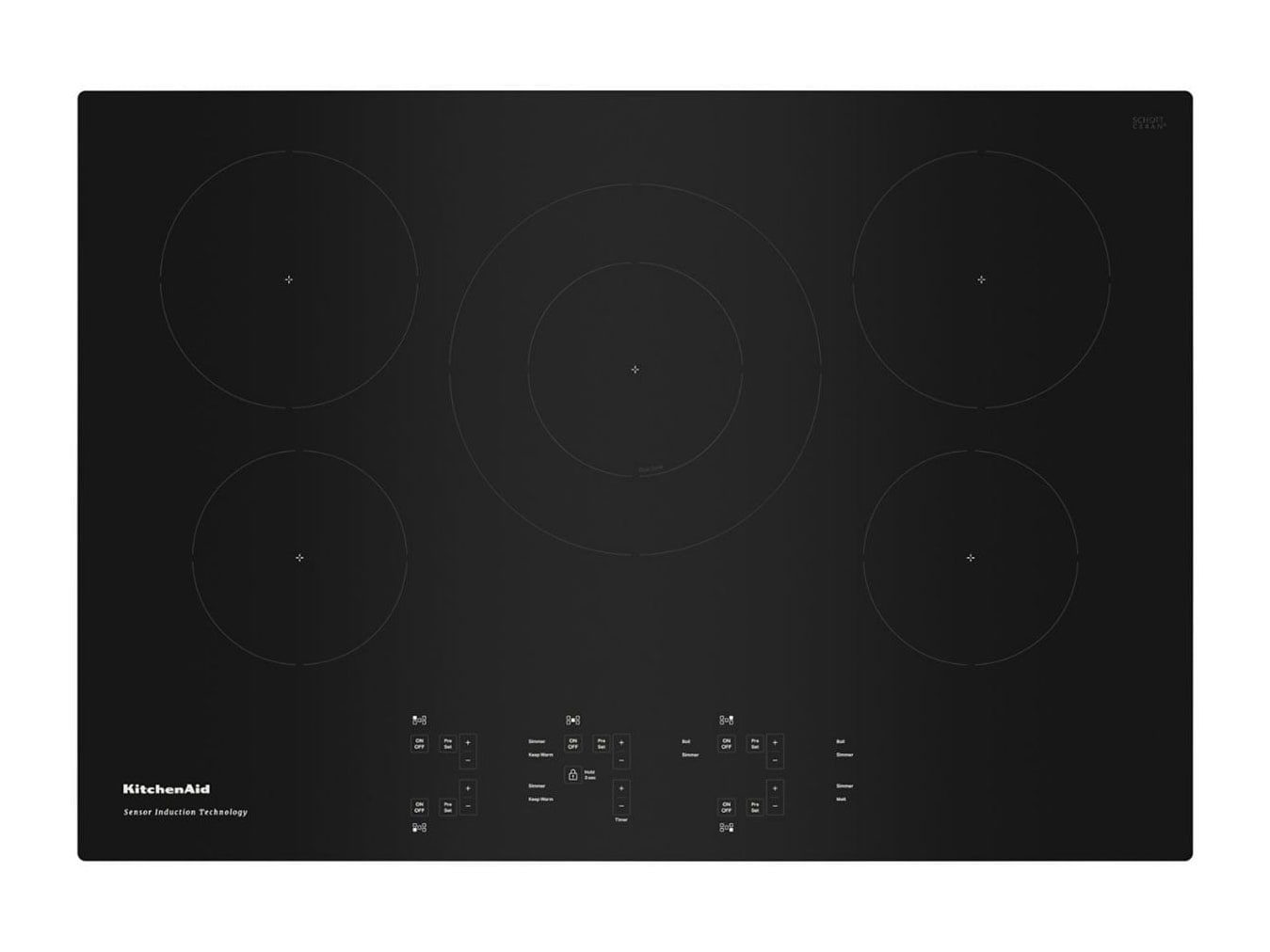 KitchenAid - 30" Black 5-Element Sensor Induction Cooktop Cooktops