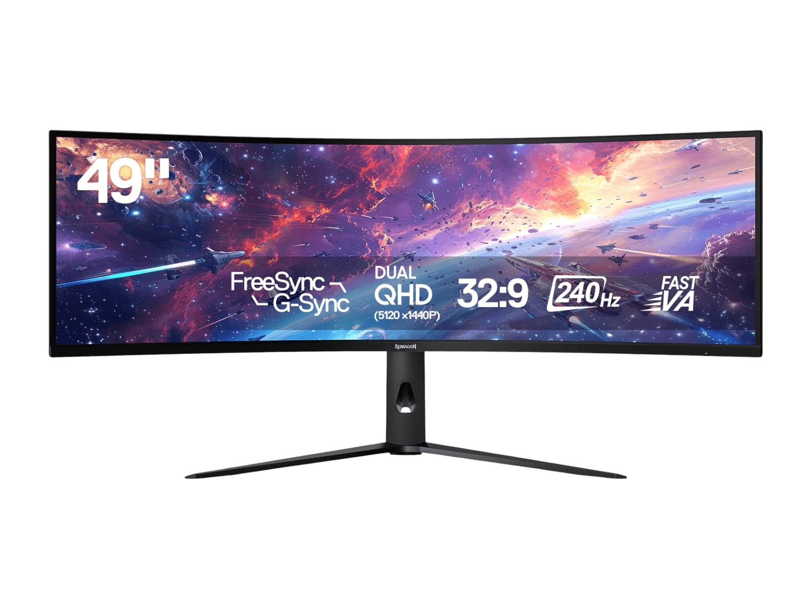 Redragon - REDHORN GM49 49-inch DQHD 240Hz Curved Gaming Monitor