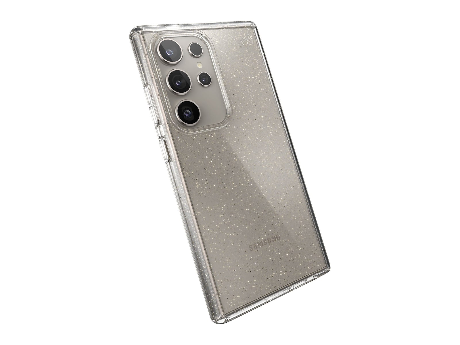 Speck - Presidio Lux Glitter - Galaxy S24 Ultra - Clear/Gold Glitter