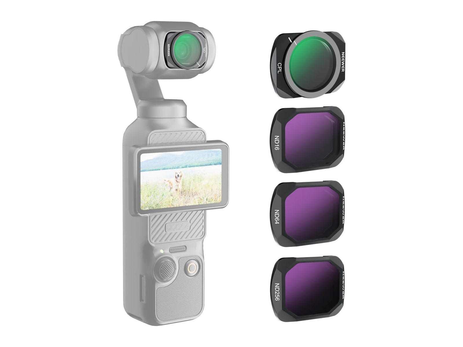 Neewer - FL-P16 ND CPL Filter Set Compatible with DJI Osmo Pocket 4 Camera Accessories