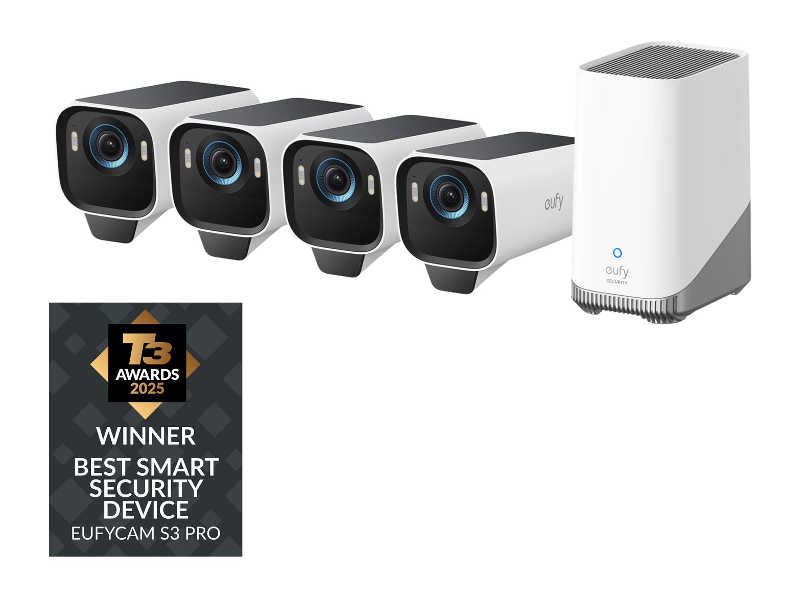 Eufy - eufyCam S3 Pro 4-Cam Kit Security Cameras