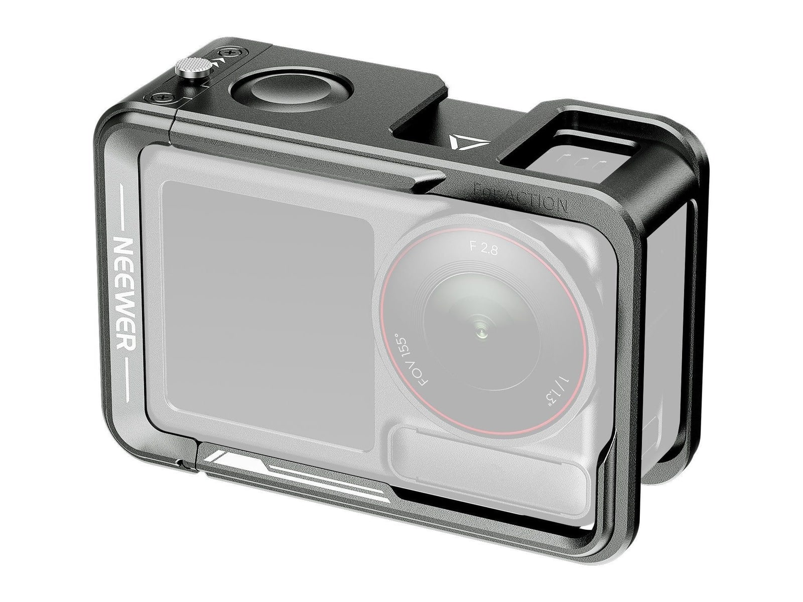 Neewer - AC014 Action Camera Cage For DJI Osmo Action 5 Pro/4/3 Camera Accessories - Gray
